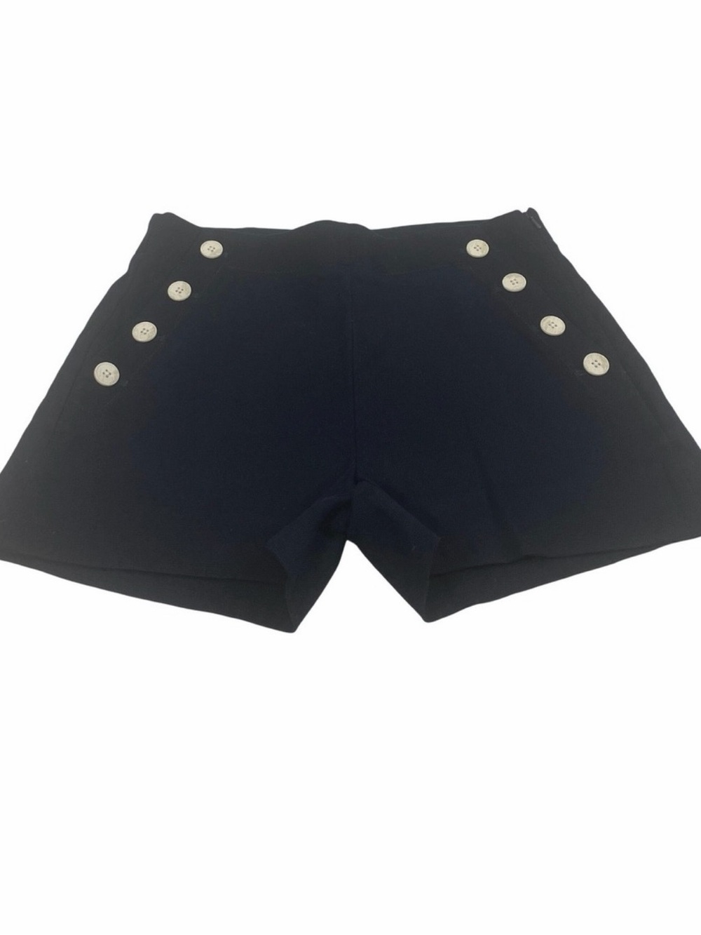 Banana Republic Shorts Womens 10P Sailor Navy Blue High Waist Button Nautical